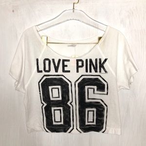 PINK Victoria’s Secret Cutoff Crop Tee.